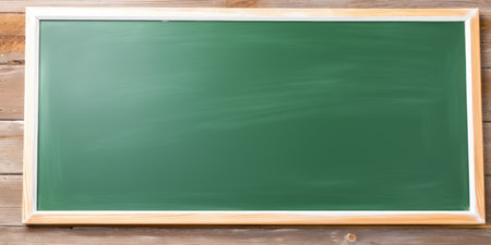 a green chalkboard with a white borderの素材
