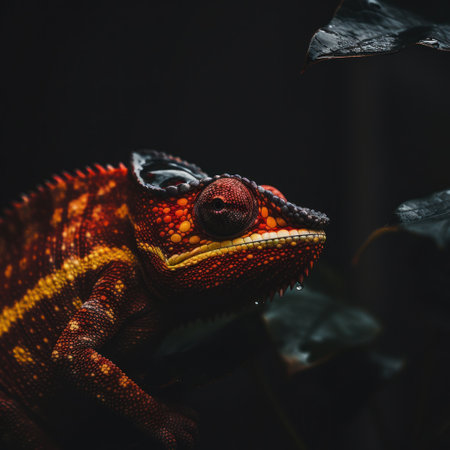 a red and yellow lizardの素材