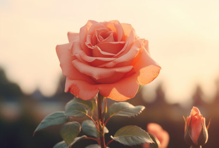 a close up of a roseの素材