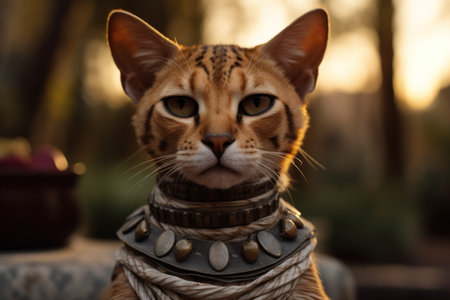 a cat wearing a collarの素材