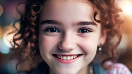 a close up of a girlの素材