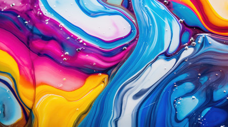 a close up of colorful paintの素材