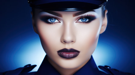 a woman wearing a hatの素材