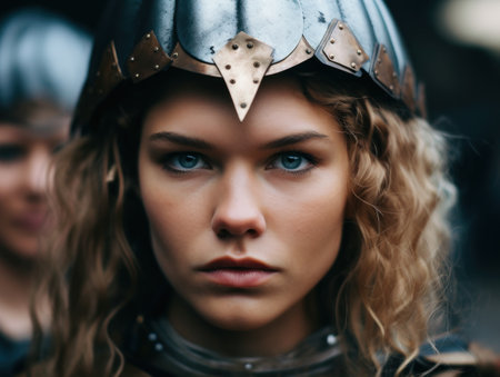 a woman wearing a helmetの素材