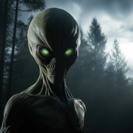 a alien in the woodsの素材