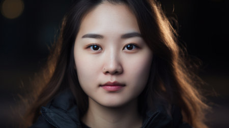 a close up of a womanの素材