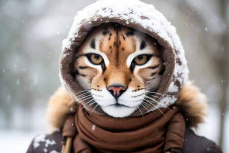 a cat wearing a hoodieの素材