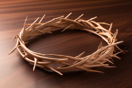 a crown of thorns on a tableの素材