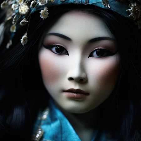 a close up of a womanの素材