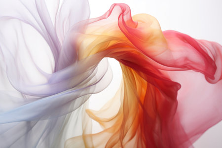 a colorful fabric in motionの素材