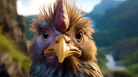 a close up of a birdの素材