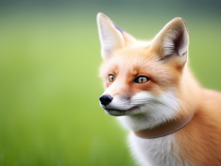 a fox with a collarの素材
