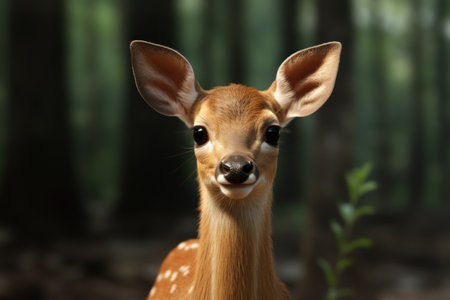 a close up of a deerの素材