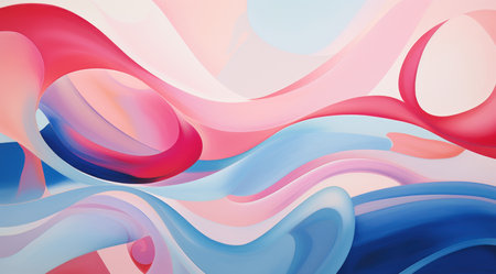 a colorful swirls of paintの素材