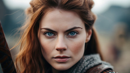 a close up of a womanの素材