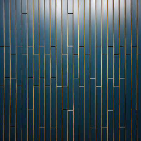 a blue and yellow wallの素材