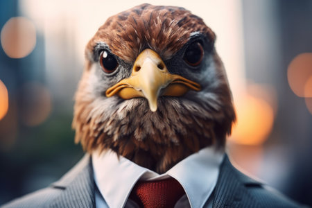 a bird in a suitの素材