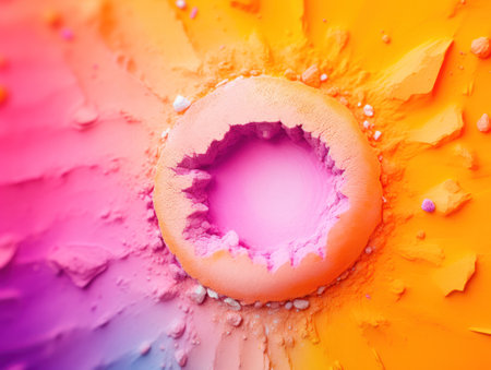 a colorful circle with a hole in itの素材