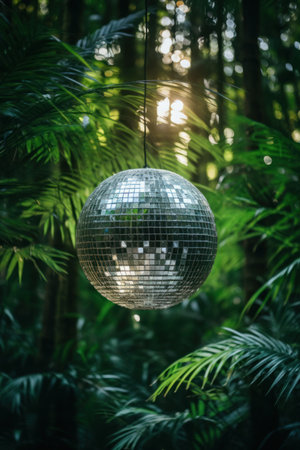 a disco ball from a treeの素材