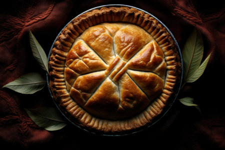 a pie in a panの素材