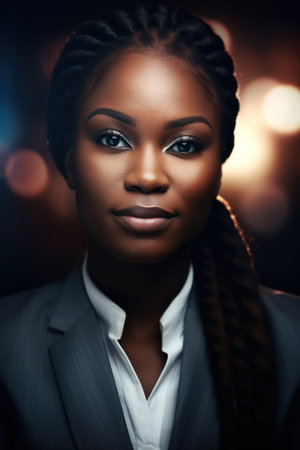 a woman with braided hair and makeupの素材