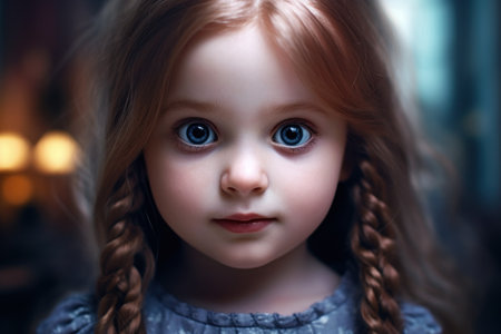 a close up of a girlの素材