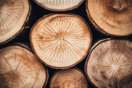 a group of cut logsの素材