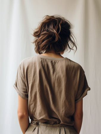 a person with brown hairの素材