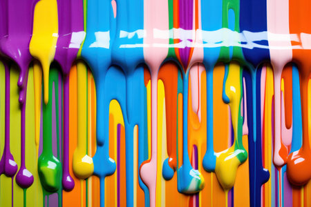 a close up of paint drippingの素材
