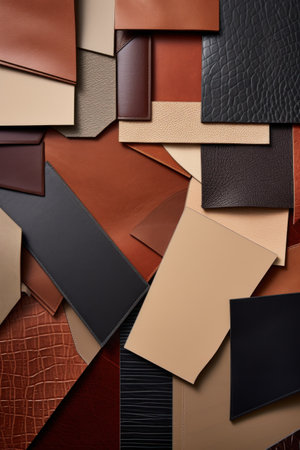 a group of different colors of leatherの素材