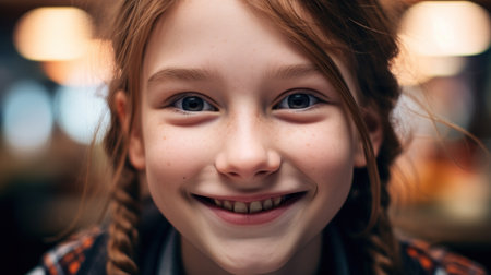 a close up of a girlの素材