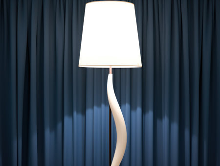 a lamp with a white shadeの素材