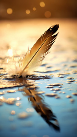 a feather in the waterの素材