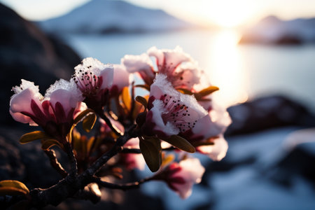 a close up of a flowerの素材