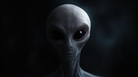 a close up of a alienの素材