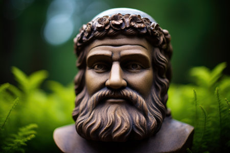 a statue of a bearded manの素材