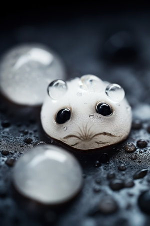 a close up of a mouse faceの素材