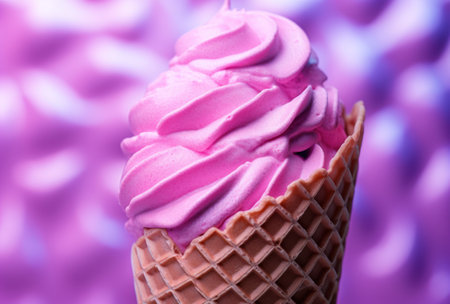 a pink ice cream coneの素材