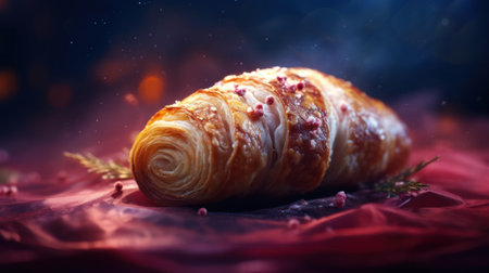 a close up of a pastryの素材
