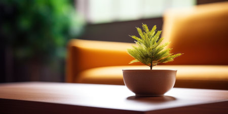 a small plant in a potの素材