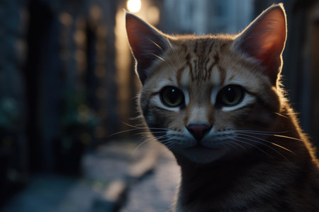 a cat looking at the cameraの素材