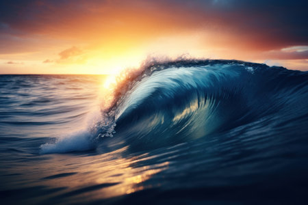 a wave in the oceanの素材
