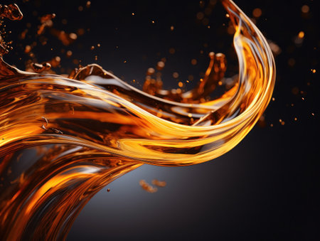 a liquid splashing in the airの素材