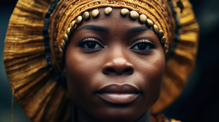 a close-up of a womanの素材