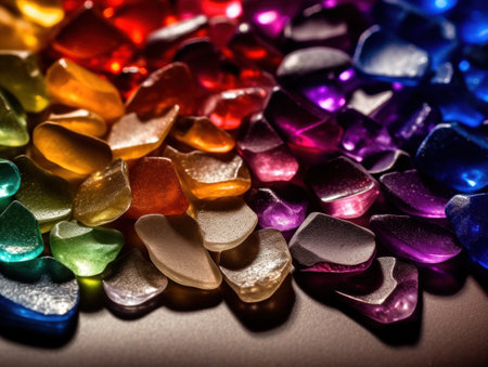 a group of colorful stonesの素材