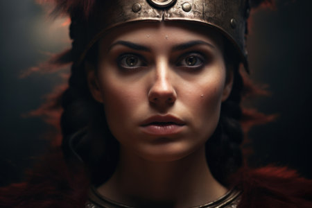 a woman wearing a helmetの素材