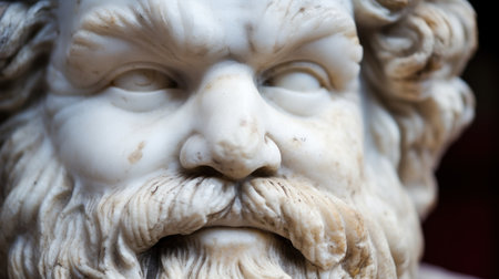 a close up of a statueの素材