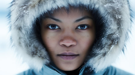 a woman wearing a hoodの素材
