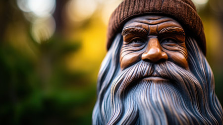 a statue of a man with a beardの素材