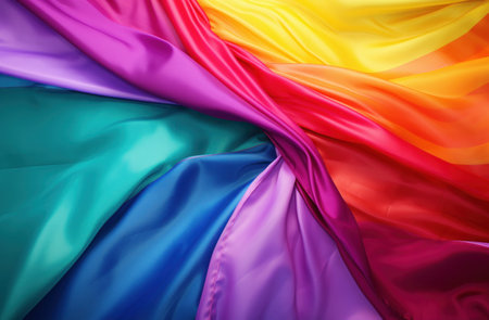 a rainbow colored fabricの素材